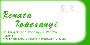 renata kopcsanyi business card